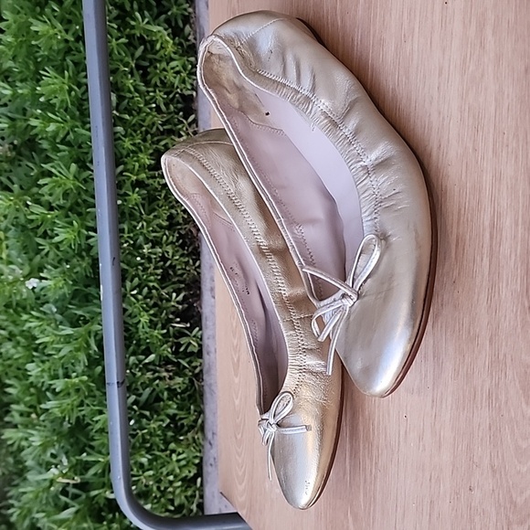 LK Bennett Shoes - L.K. Bennett London Ballet Flats Ballerinas EU 39 Gold Metallic